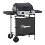 Propane Gas Barbecue Grill 2 Burner Cooking BBQ 5.6 KW with Side Shelves