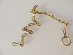 Vintage Brass Lighting Chain Hanger Loop Box Trunk Light Pull Plug Old Box 10"