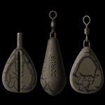 10 x Carp Fishing Leads Weights Dumpy Distance Inline Drop Off Flat Pear Corus