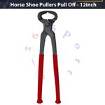 Pull Offs Shoe Pullers Farriers Tools Pincher 12" Horse Hoof Care - Black/Red