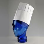 Professional Tall Chef Hat Catering Pleated Food Prep Chef Kitchen Cooks Cap