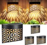 4x Super Bright Solar Powered Door Fence Wall Lights Led Outdoor Garden Lamp