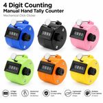 4 Digit Counting Manual Hand Tally Number Counter Mechanical Click Clicker