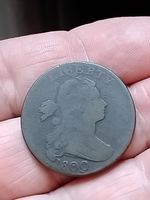 1800 large cent S-197 "Q" Variety 