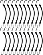20 Pack 9 Inch Heavy Duty Natural Rubber Tarp Straps Tarp Tie down Bungee Cords