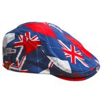 Royal and Awesome Men`s Golf Hat Trew Brit Union Jack Unisex Flat Cap Adjustable