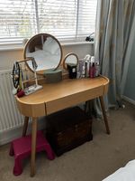 Dressing Table with Mirrors One Normal And One Magnifying Three Draws Light