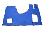 Blue Eco Leather Full Cover Set Floor Mats for Actros Gigaspace MP4/MP5 RHDrive