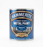 Hammerite Direct To Rust Metal Paint Smooth Blue 750ml Exterior Railings Gates