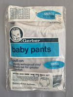 Vintage Gerber Vinyl Pants Pull on Baby New Deadstock Size Small Newborn Canada