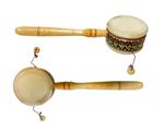 Painted Monkey Drum Musical Instrument - Multicoloured Wood Dot Painted