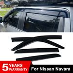Wind Deflectors For Nissan Navara NP300 MK4 2015-Onwards 4 Door Truck 4pc Tinted
