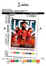 LILLE OSC France v ASTON VILLA England 12 March 2026 EL FAN 16 pg + OFFICIAL LU
