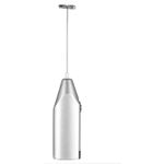 Electric Milk Frother Egg Mixer Whisk Beater Coffee Foamer Kitchen Silver UK