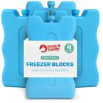 4-6 Freezer Blocks Reusable Ice Packs Cooler for Travel, Picnic, Lunch Box