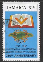 Jamaica 1992 Freemason Stamp