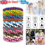 Mosquito Repellent Bracelet 12 Pack, Adjustable Leather Deet-Free Bands UK