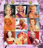 Sao Tome and Principe 2006 MARILYN MONROE 80th.BIRTH ANNIVERSARY Sheet (9) MNH