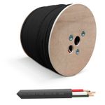 QED QX16/4 4-Core Outdoor Speaker Cable Black 16AWG Water UV Resistant Per Metre