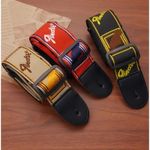 Adjustable Guitar Accessories Embroidery Strap Leather Ends For Electric AcoustY
