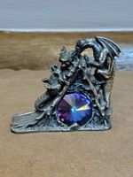 Myth & Magic Don't Push Me Dragon Sculpture - Pewter Figurine No. 3152 WAPW U.K.