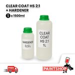 2K Clear Coat 1,5L Kit Lacquer HS 2:1High Gloss Scratch Resistant
