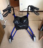 Days Blue Tri Walker 3-Wheel Rollator with Handbrakes for Adult/Senior