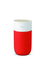 MINI Genuine Travel Mug Colour Block 300ml Rebel Red White Vibrant Silver