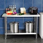 Stainless Steel Commercial-Grade Top Work Table Kitchen Prep Workbench 60-180cm