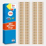 150 Mini Wooden Pegs Craft 25mm Hanging Wedding Photo Small Craft Clothes Clips