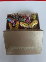 Set Of 6 Antique Silk And Bead Embroidery Butterflies Brought At Blooingdales