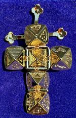 eBay BEST SELLER! Premium Masonic Gold Plated Orb/Cross Pendant 1oz Solid Brass