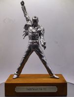 Freddie Mercury  Queen   Statue- Metalic Silver Finish
