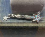 Kirks Folly Aurora Borealis Silver Tone Star Wand Pin