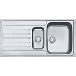 Franke Argos AGX 651 Kitchen Sink 1.5 Bowl Reversible Stainless Steel 1000mm