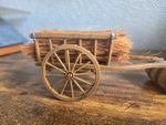 doll house accessories Tudor/medieval hand cart with roof thatch bails 1.12th B