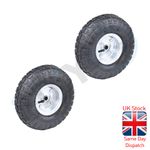 2pc 10" Tyre Replacement Wheel for Wheelbarrow Sack Truck Hand Trolley Cart 