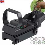 4 Reticles Fit 11mm Rail Holographic Red Green Dot Sight Reflex Scope