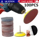 100PCS 3inch 75mm Hook&Loop Sander Sanding Discs Pads 80 to 3000 Grit Sandpapers