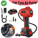 Cordless Digital Car Tyre Inflator Pump 180PSI LED Light Portable Air Compressor