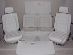 VW Golf 1 Cabriolet fake leather covers white Interior seats and panels
