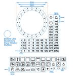 Combo 98pc 2 Size Dial Symbol Separate Oven Temperature Timer Knob Stove Sticker