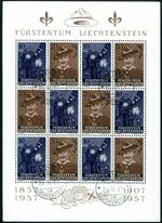 Liechtenstein 1957 360-361 miniature sheet stamped IMMACULATE (I1077