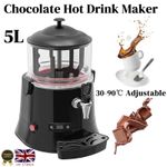 Commercial Hot Chocolate Dispenser Stainless LED Display&Adjustable Temp 30-90°C