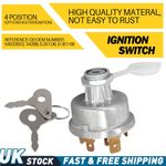 For Massey Ferguson Tractor 4 Position Ignition Switch With 2 Keys 34288 Alloy