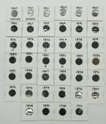 🇬🇧 Queen Victoria Farthing Date Run 1860–1901 Bronze Coins Collection Rare Lot