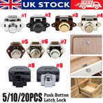 5-20X Push Button Catch Lock Drawer Cupboard Door Knob Latch Camper Van Caravan