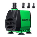 VIVOSUN 800GPH Submersible Pump(3000L/H)Ultra Quiet, High Lift with 6.5ft