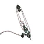 Sailing Pulley Block System 4:1 Ratio 8mm Red Fleck Braided Polyester Line Tied