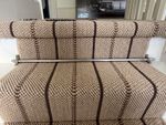 Satin nickel Woburn style stair rods with fixed runner brackets